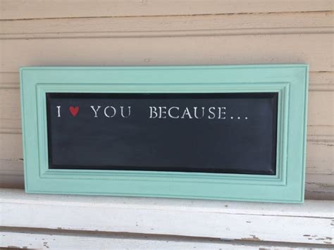 I Love You Because Chalkboard Horizontal Decorative By Betsyswood