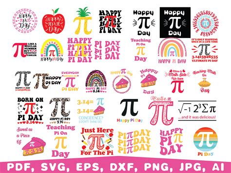 Happy Pi Day Svg Bundle Pi Day Svg Png Graphic By Bluediamond