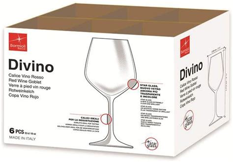 Centerglassline Spa Bormioli Rocco Divino Calice Vino Rosso Cl Set Pz