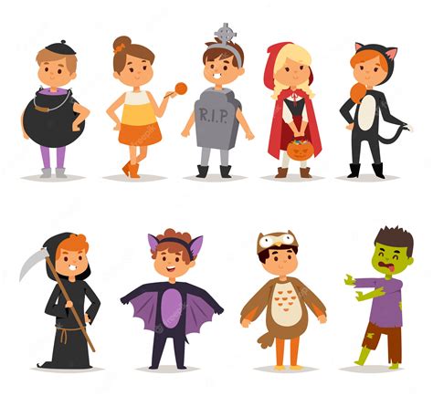 Premium Vector | Halloween costume kids