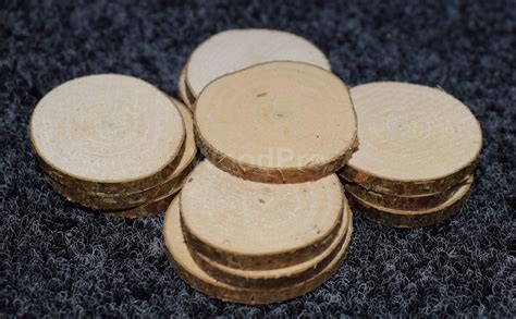 lemn natur felii lemn rotund set   buc woodpro