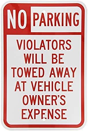 Amazon Co Jp SmartSign Aluminum Sign Legend No Parking Violators