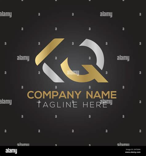 Initial ALphabet KQ Logo Design Vector Template Abstract Letter KQ