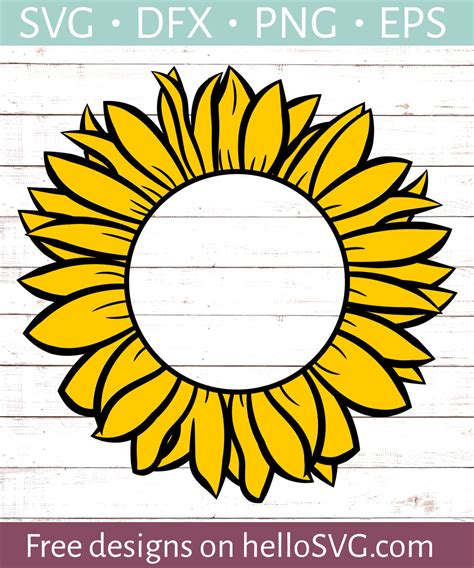 Sunflower Monogram Svg Free Svg Files Hellosvg