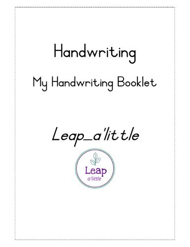 Handwriting Booklet Teaching Resources