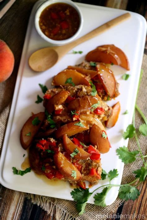 Slow Cooker Peach And Pepper Pork Chops Healthy Pork Chop Recipes Healthy Pork Chops Pork