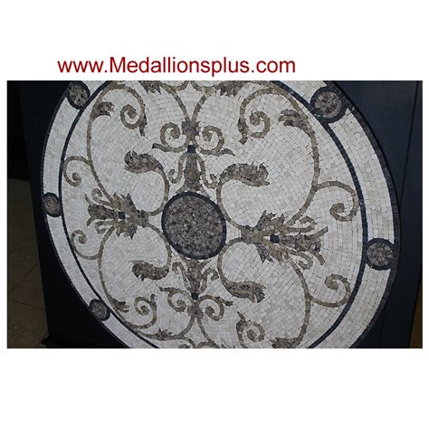 Audrey, 36" Mosaic Tile Floor Medallion - MedallionsPlus.com - Floor ...