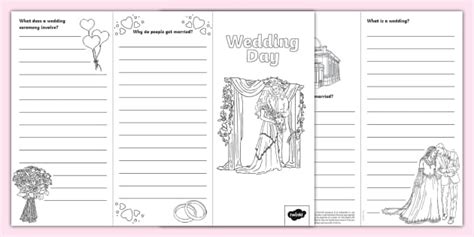 Wedding Day Leaflet Template Teacher Made Twinkl