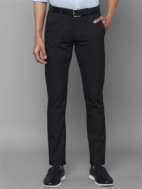 Buy Allen Solly Men Black Slim Fit Trousers Trousers For Men 20344580 Myntra