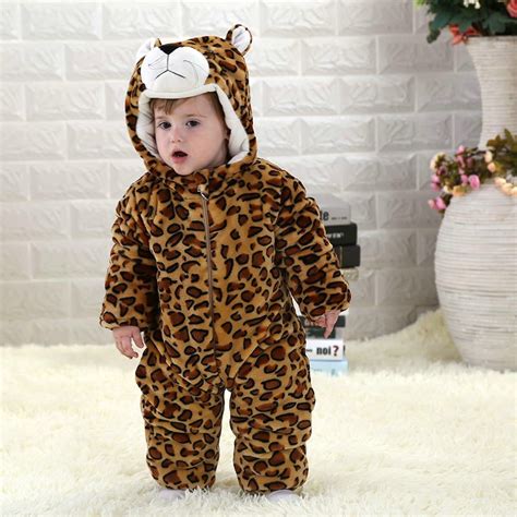 Leopard Onesie for Baby & Toddler Animal Kigurumi Pajama Party Costumes