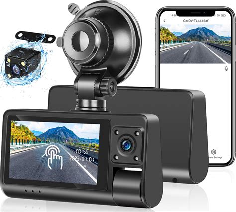 Amazon CAMECHO 3 Channel Dash Cam Front And Rear Inside 3