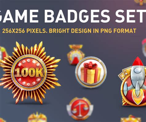 Artstation Game Badges Set Game Assets