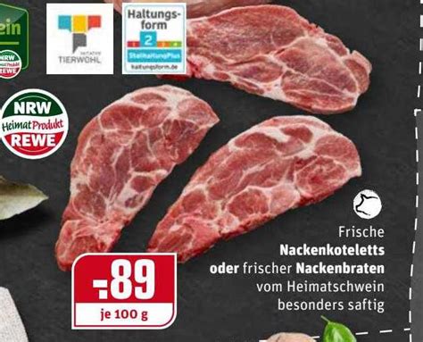 Frisches Nackenkoteletts Oder Frischer Nackenbraten Angebot Bei