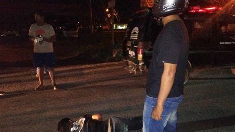 Laka Tunggal Di Depan Terminal Handil Bakti Batola Korban Luka Parah