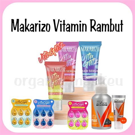 Jual Bpom Makarizo Vitaglitz Hair Serum Strength Booster Vitamin