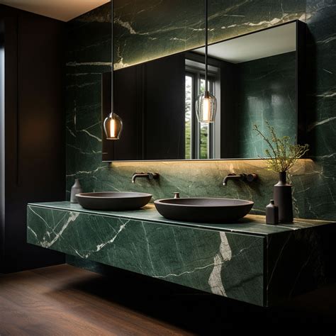 12 Beautiful Homes With Green Marble - Rhythm of the Home