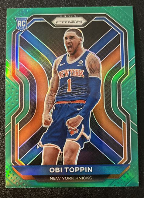 Panini Prizm Green Prizm Obi Toppin Rookie Rc Ebay