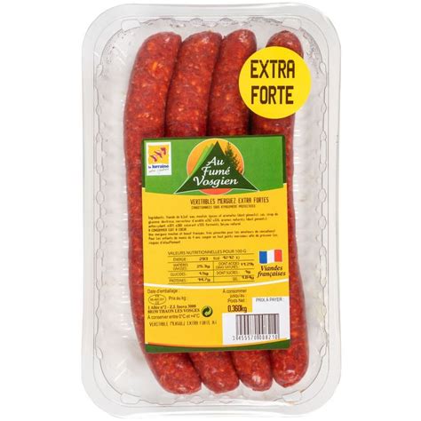 Au Fum Vosgien Merguez V Ritables Extra Fortes Pi Ces G Pas Cher