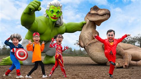 Miss T Nick Tani Vs Joker Hulk Dinosaur Dinosaur Funny Video