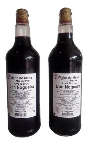 Vinho Tinto Suave Bord Don Nogueira Lt Artesanal Un