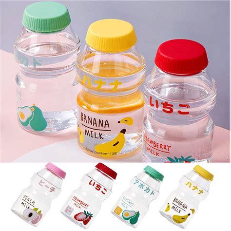 Cheerus 2 Pcs Plastic Water Bottle Tour Drinking Bottle Yakult Shape