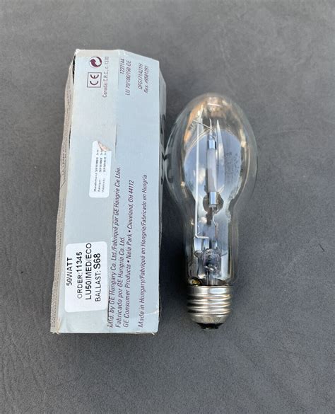 Nos Ge Lucalox Lamp 11345 50w Med Clear High Pressure Sodium S68 Ebay