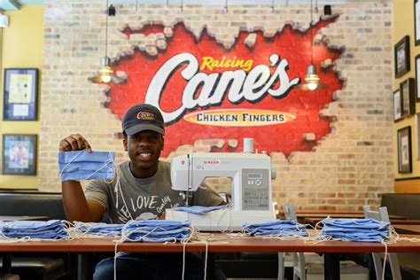 Raising Canes Crew Sews Masks For Local Hospitals Restaurant Magazine