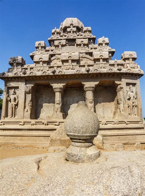 Exterior Del Dharmaraja Ratha Uno De Los Pancha Rathas Cinco Rathas De