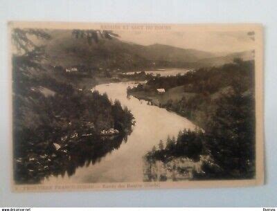 Cpa Bassins et saut du Doubs Entrée des Bassins Frontière Franco Suisse