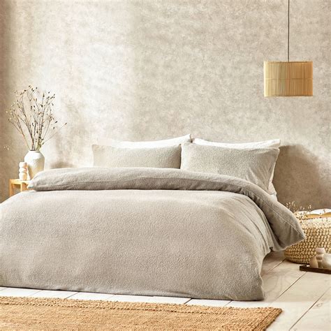 Yard Super King Greige Boucle Duvet Set Wilko