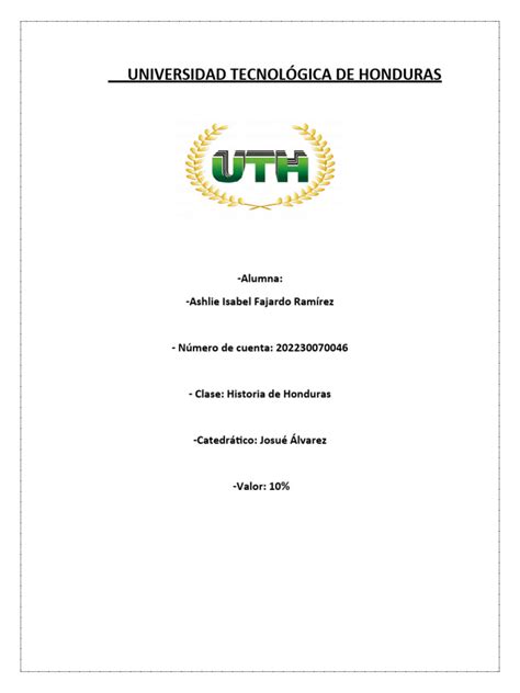 Universidad TecnolÓgica De Honduras Pdf Honduras Gobierno