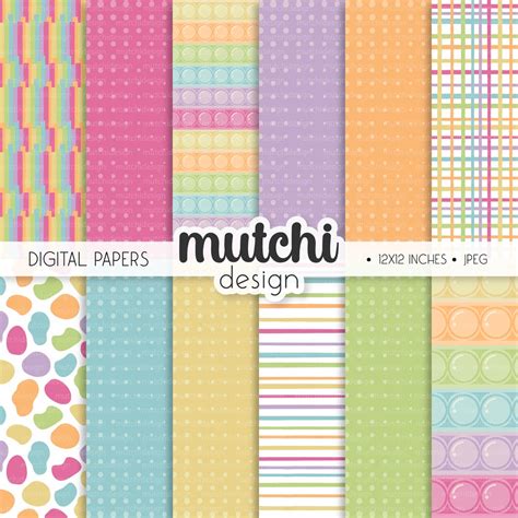 Pop It Fidget Toy Candy Colors Digital Paper Pop It, Digital Paper Set ...