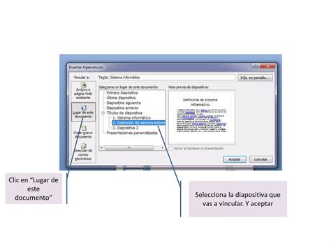 Como Crear Un Hiperv Nculo Dentro Del Mismo Documento Ppt