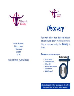 Fillable Online Leicester Anglican Discovery Diocese Of Leicester