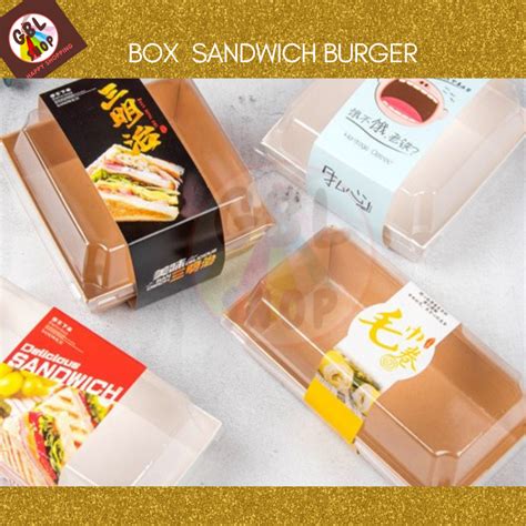 Jual Box Burger Kraft 11x12 Kotak Salad Kotak Sandwich Kotak Kue Roti