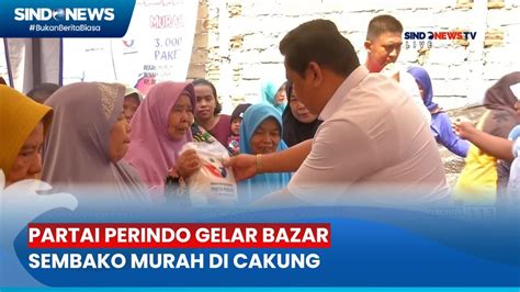 Partai Perindo Jakarta Timur Gelar Bazar Paket Sembako Murah Di Cakung