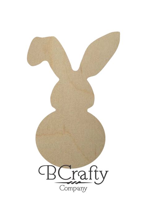 Unfinished Wooden Bunny Cutout Unfinished Wood Bunny Cut Out