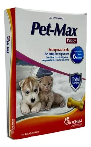 Pet Max Puppy Tabletas Desparasitante Para Perros Gatos Meses Sin