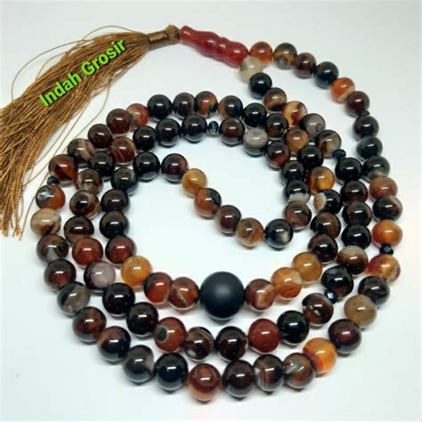 Jual Tasbih Attijaniah Batu Aki Sulaiman Madu Mm Butir Original