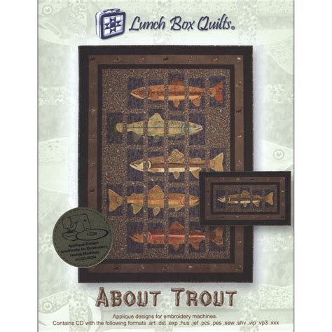 ABOUT TROUT QUILT Appliqué Design for Embroidery Machines Pattern