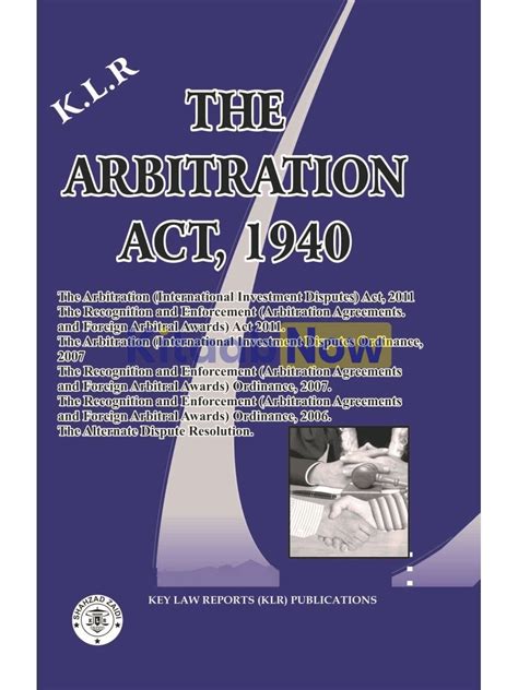 The Arbitration Act 1940 X Of 1940 KitaabNow