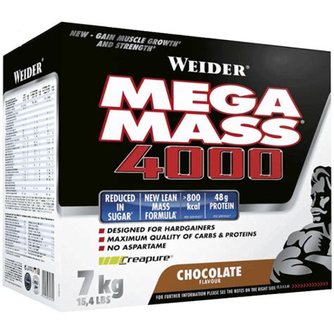 WEIDER Mega Mass 4000 Box 7 kg Цени WEIDER BG