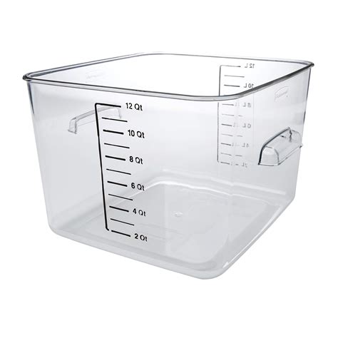 Rubbermaid Commercial Products Plastic Space Saving Square Food Storage