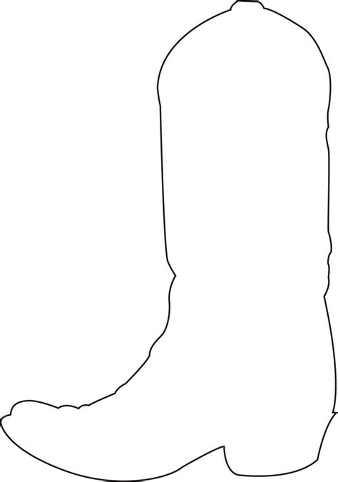 Boot Template See All Module Positions Outline Cowboy Boot Free