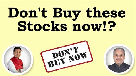 Don T Buy These Stocks Now Dr Bharath Chandra Mr Rohan Chandra