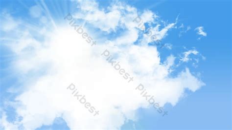 Blue Sky And White Clouds Sun Background Natural Weather | PSD Free ...