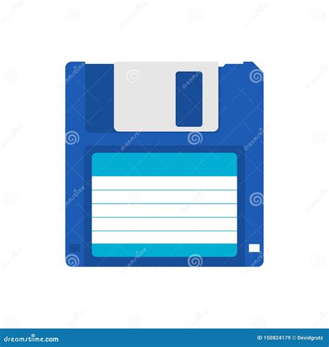 Magnetic Floppy Disc Flat Icon Vector Stock Illustration Stock Vector