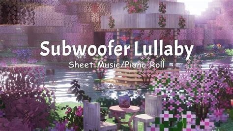 Subwoofer Lullaby Minecraft Soundtracks Piano Cover Tutorial