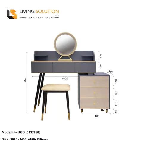 Jiru Dressing Table Dresser Table Living Solution Pte Ltd