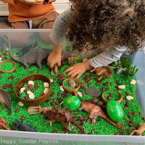 Dinosaur Sensory Bin For Toddlers Happy Toddler Playtime